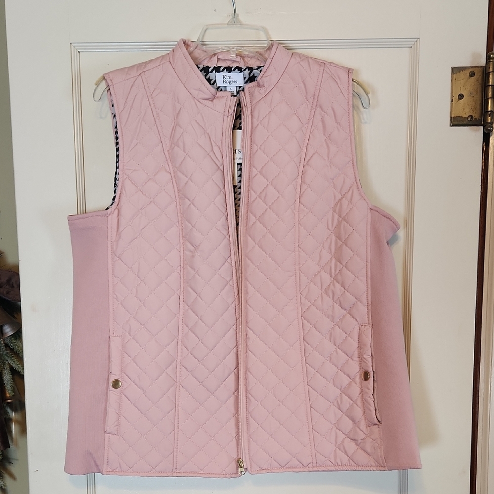 Kim Rogers Blush Quilted Vest